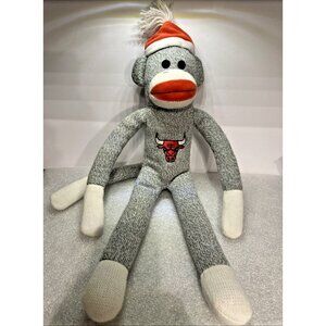 Chicago Bulls Sock Monkey 21" With Embroidered Logo NBA Basketball Excellent